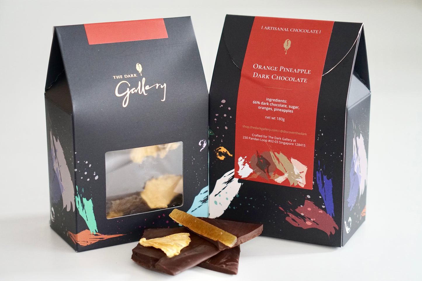 Orange Pineapple Dark Chocolate Slabs