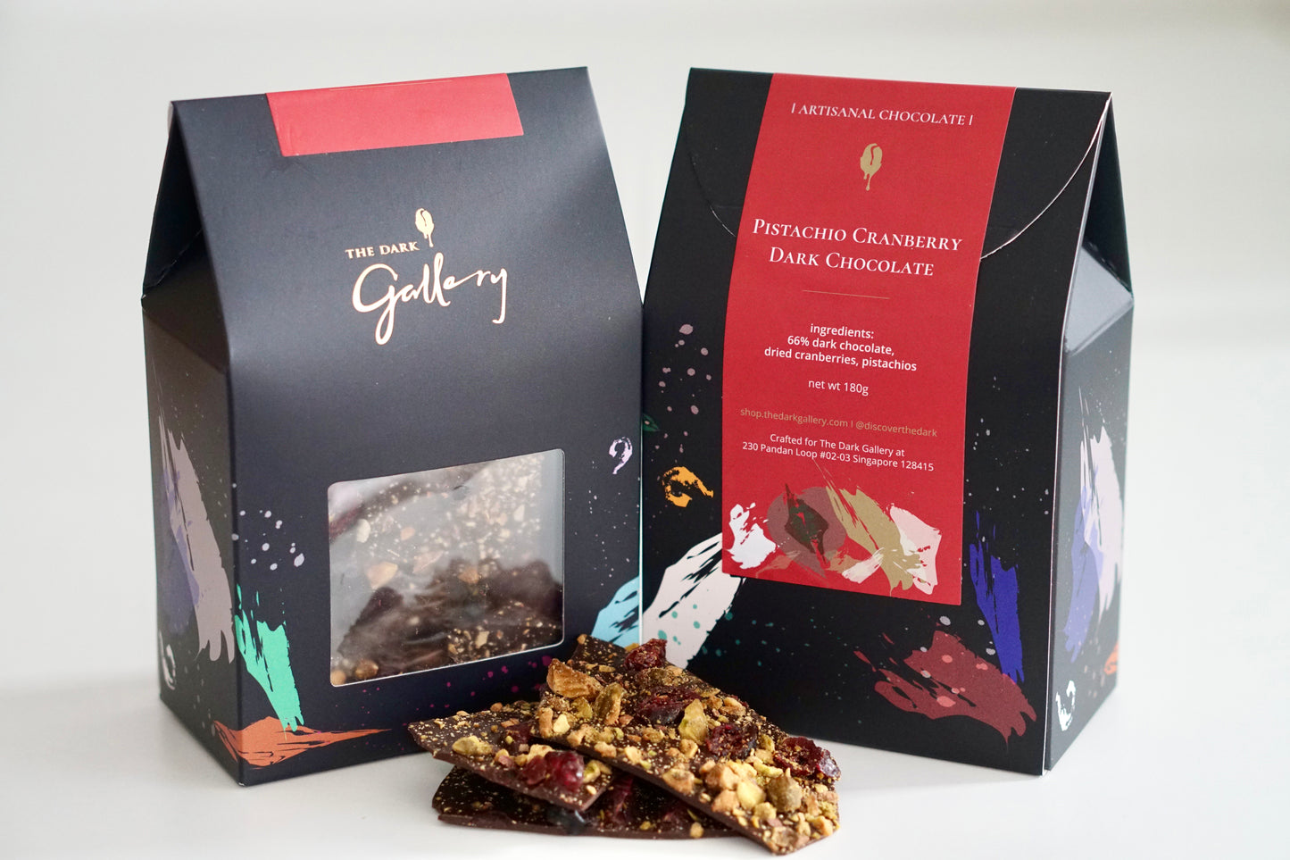 Pistachio Cranberry Dark Chocolate Slab