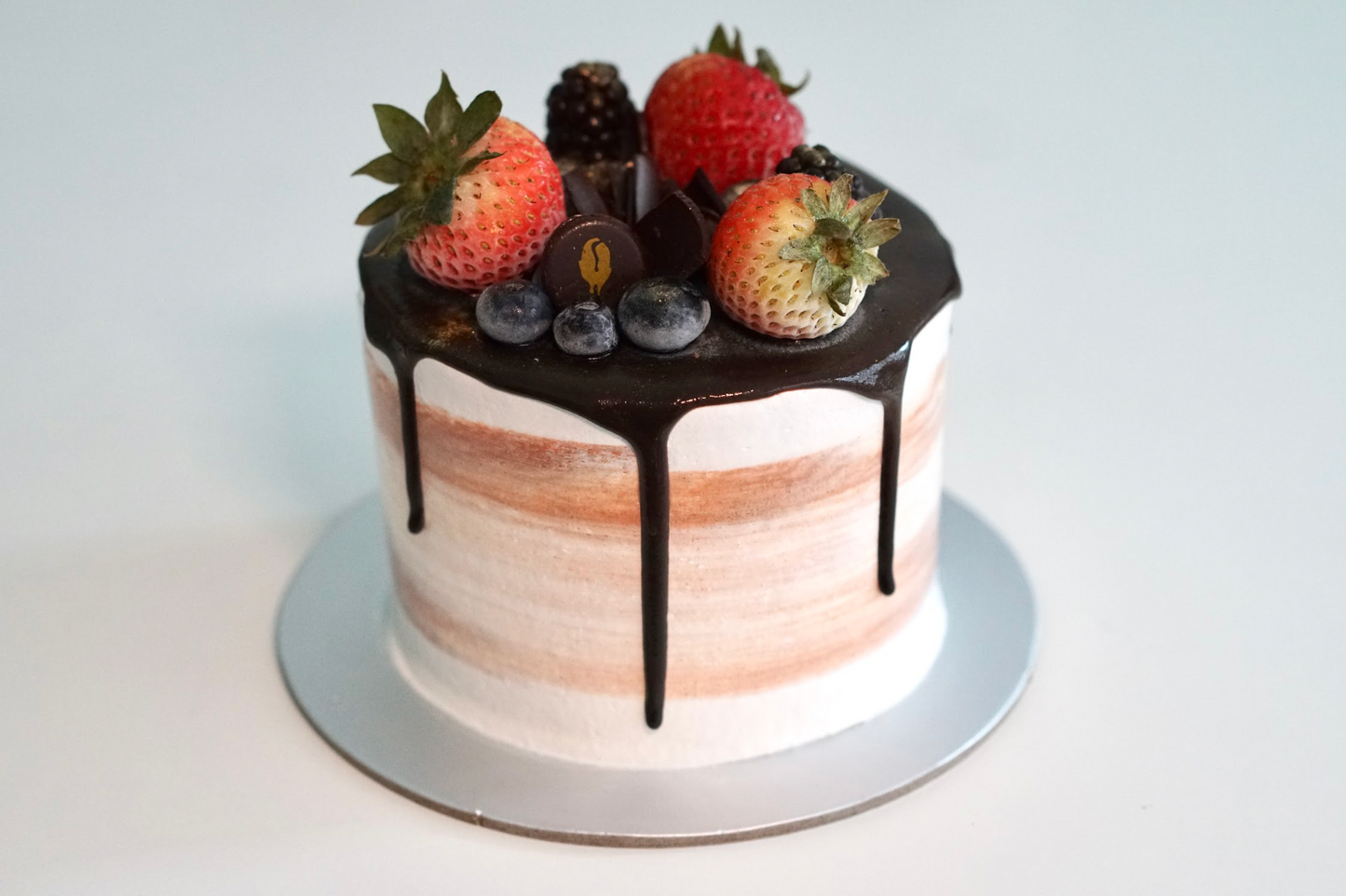 Dark Chocolate & Berries Ice Cream Cake
