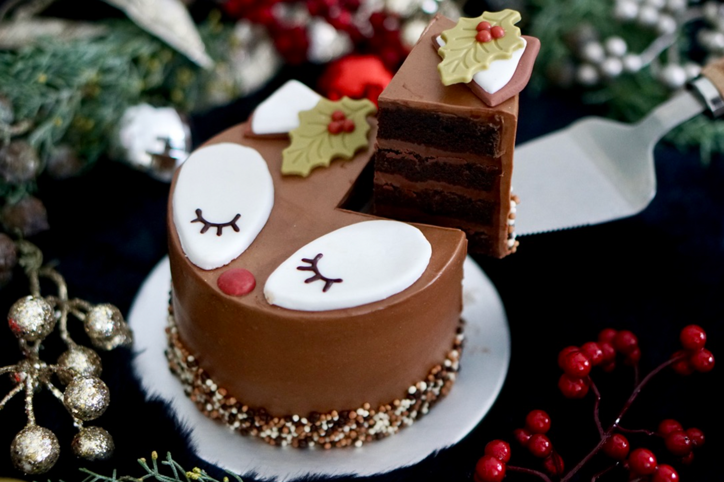 Petite Rudolph Signature Dark Chocolate Cake