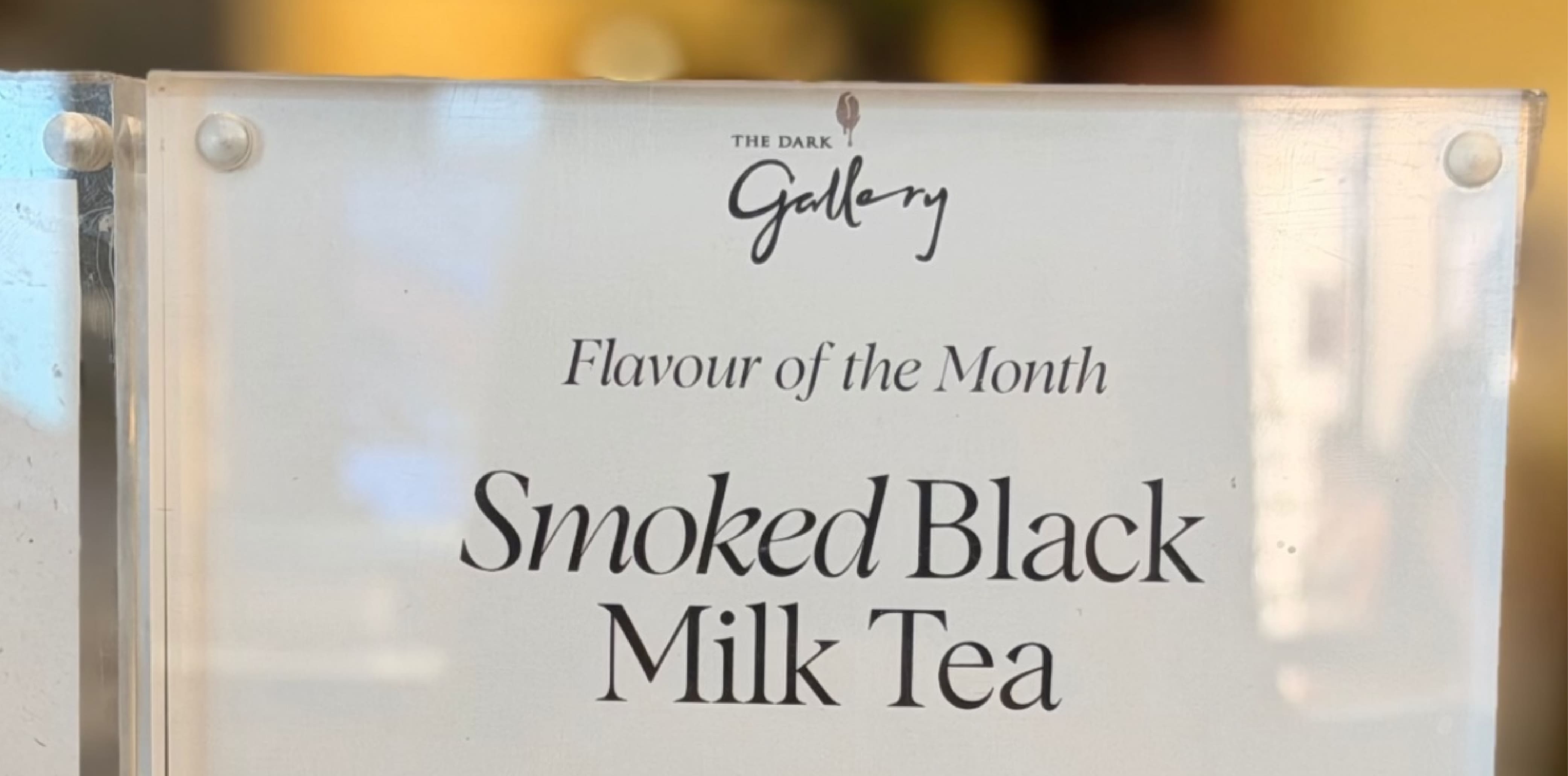 Seasonal Tea Flavoured Ice Cream at The Dark Gallery: Smoked Black Milk Tea