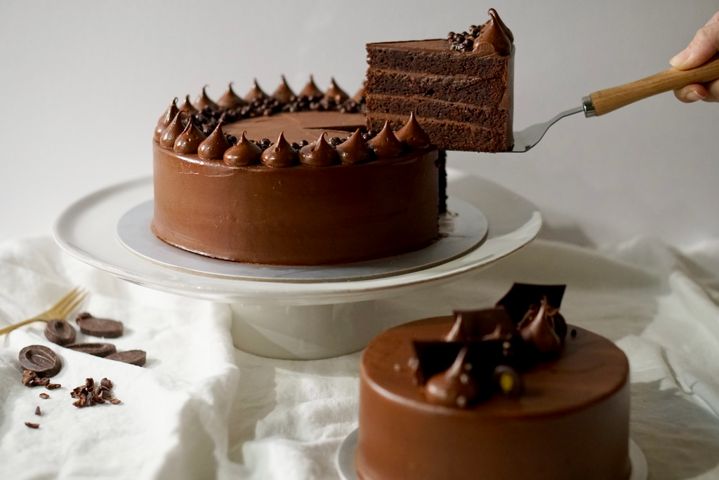 Deep Dark Chocolate Cake -moist dark chocolate cake- Amanda's Cookin'