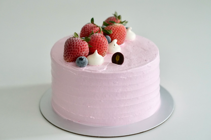 Strawberries & Cream Ice Cream Cake