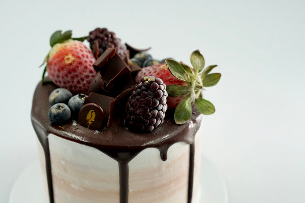 Dark Chocolate & Berries Ice Cream Cake